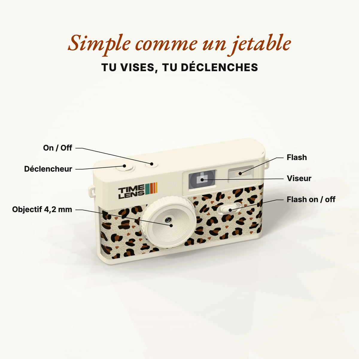 Appareil photo TimeLens® Cream Leopard