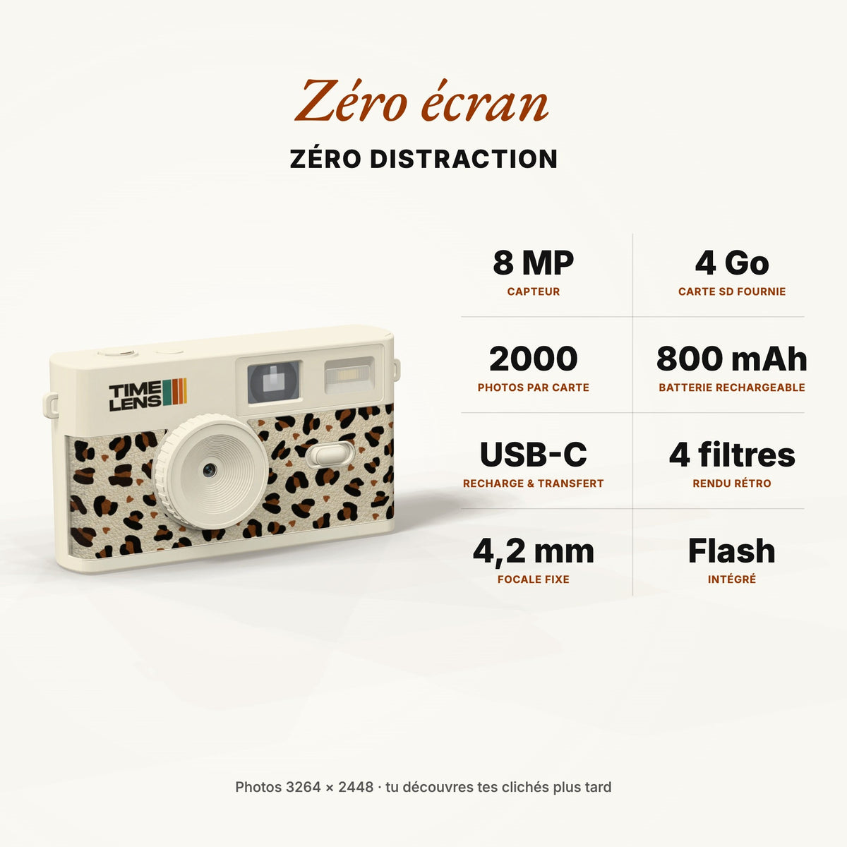 Appareil photo TimeLens® Cream Leopard