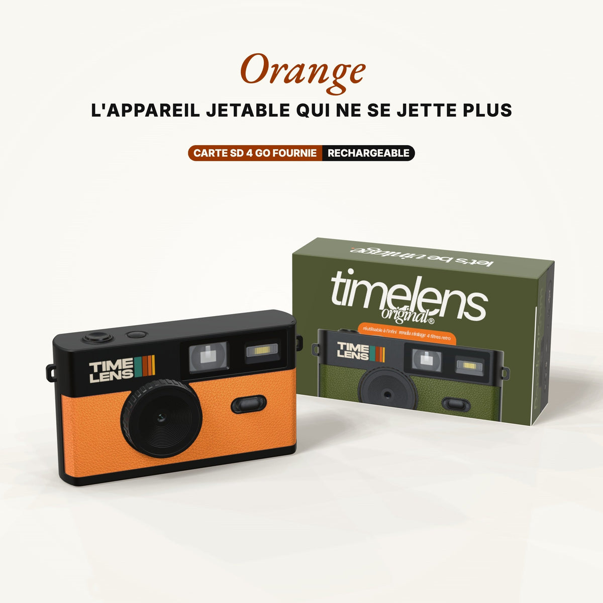 Appareil photo TimeLens® Orange - TIME LENS - TL0102 -