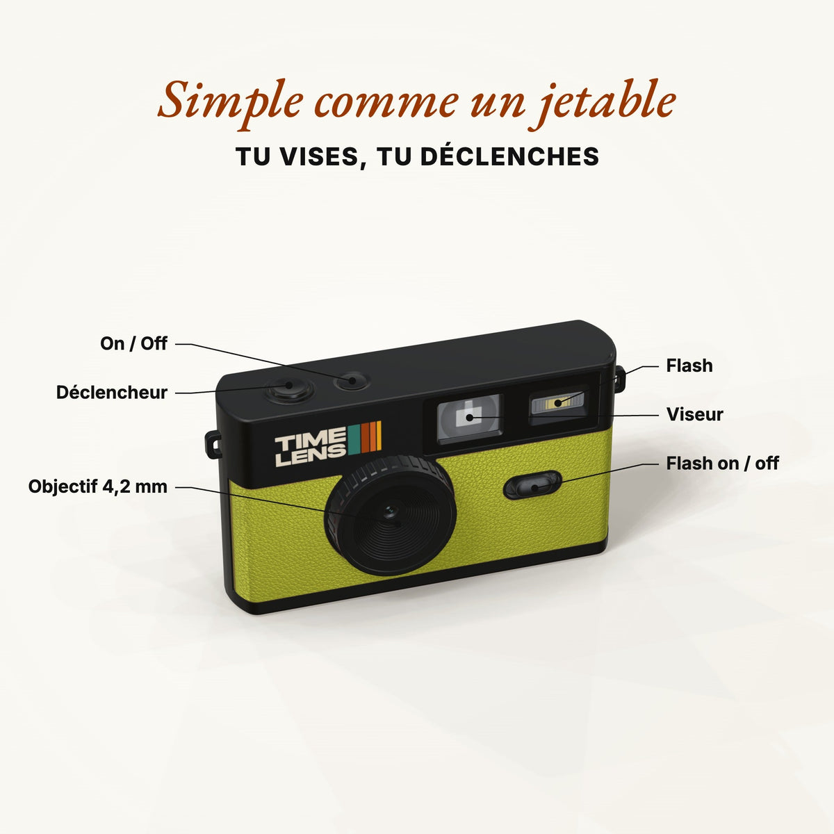 Appareil photo TimeLens® Pomme - TIME LENS - TL0110 -