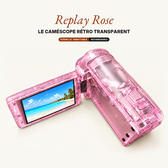 TimeLens® Replay Rose – écran 2,8 pouces rabattable