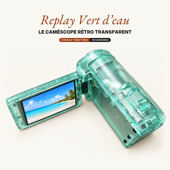 TimeLens® Replay Vert d'eau – écran 2,8 pouces rabattable