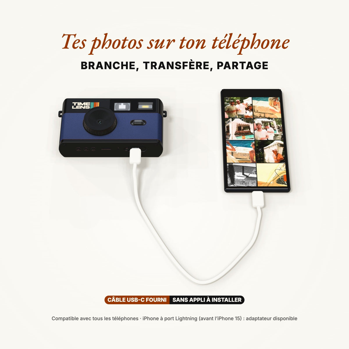 Appareil photo TimeLens® Bleu - TIME LENS - TL0104 -