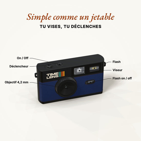 Appareil photo TimeLens® Bleu - TIME LENS - TL0104 -