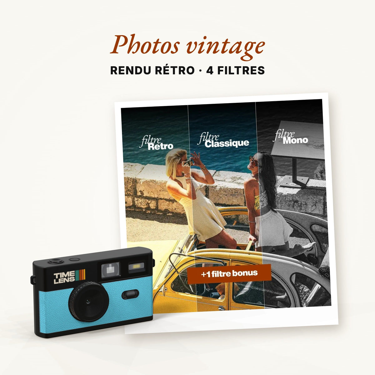 Appareil photo TimeLens® Bleu Turquoise - TIME LENS - TL0103 -