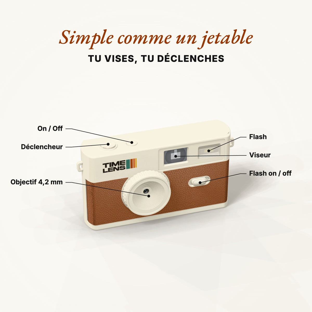 Appareil photo TimeLens® Cream Brown