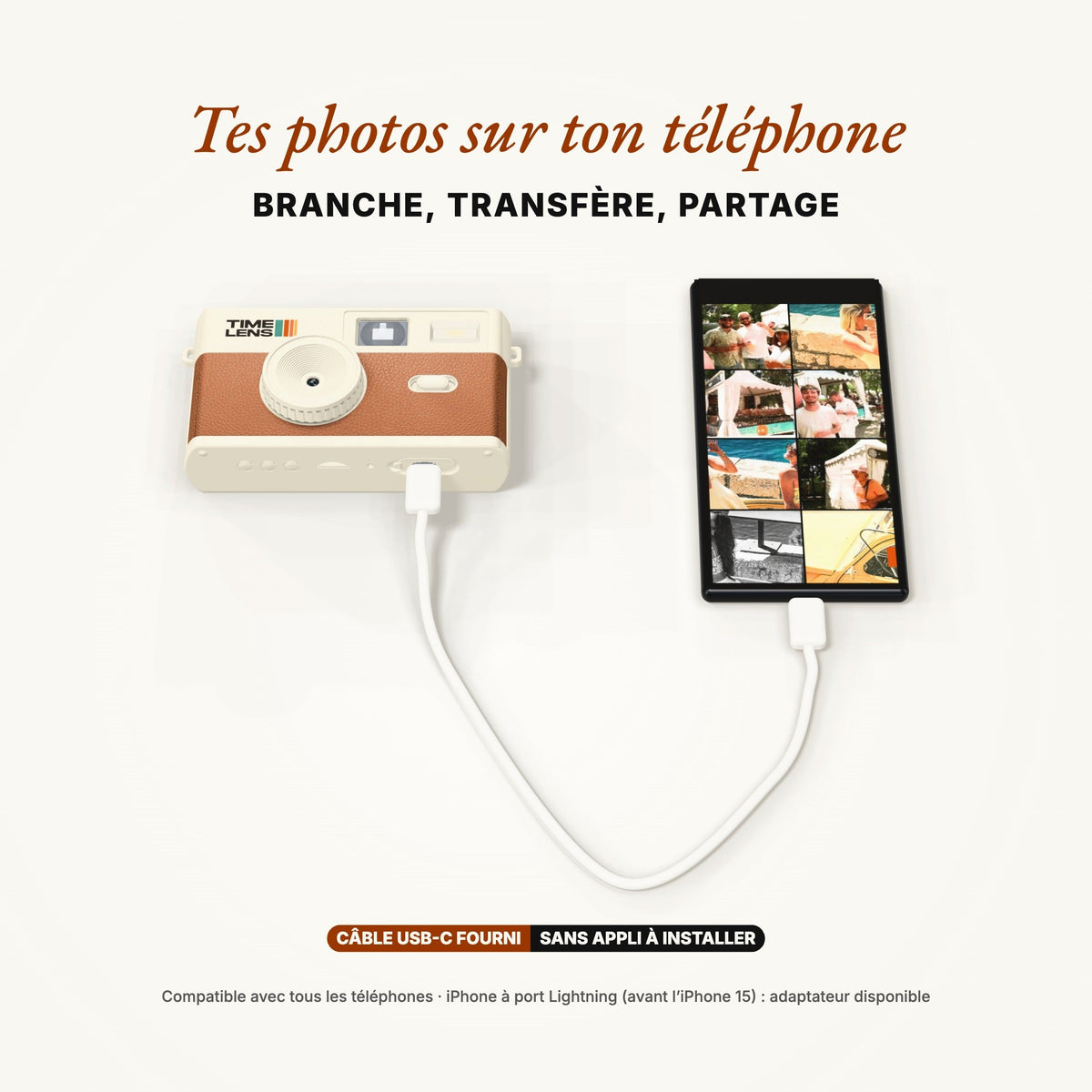 Appareil photo TimeLens® Cream Brown