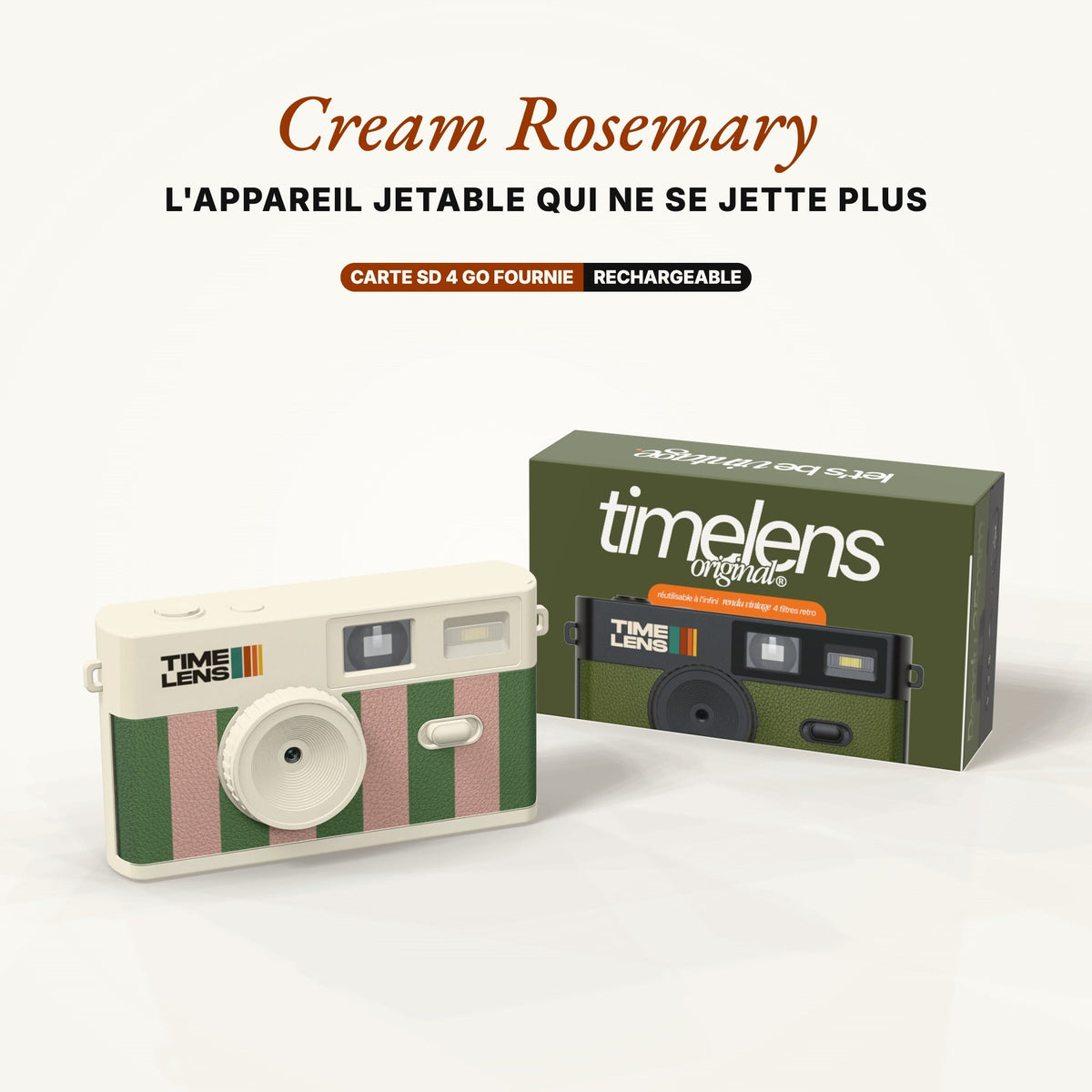 Appareil photo TimeLens® Cream rosemary - TIME LENS - TL0123 -