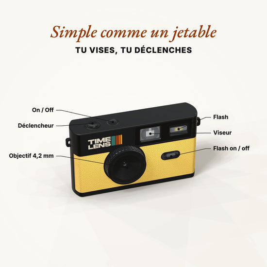 Appareil photo TimeLens® Jaune - TIME LENS - TL0105 -
