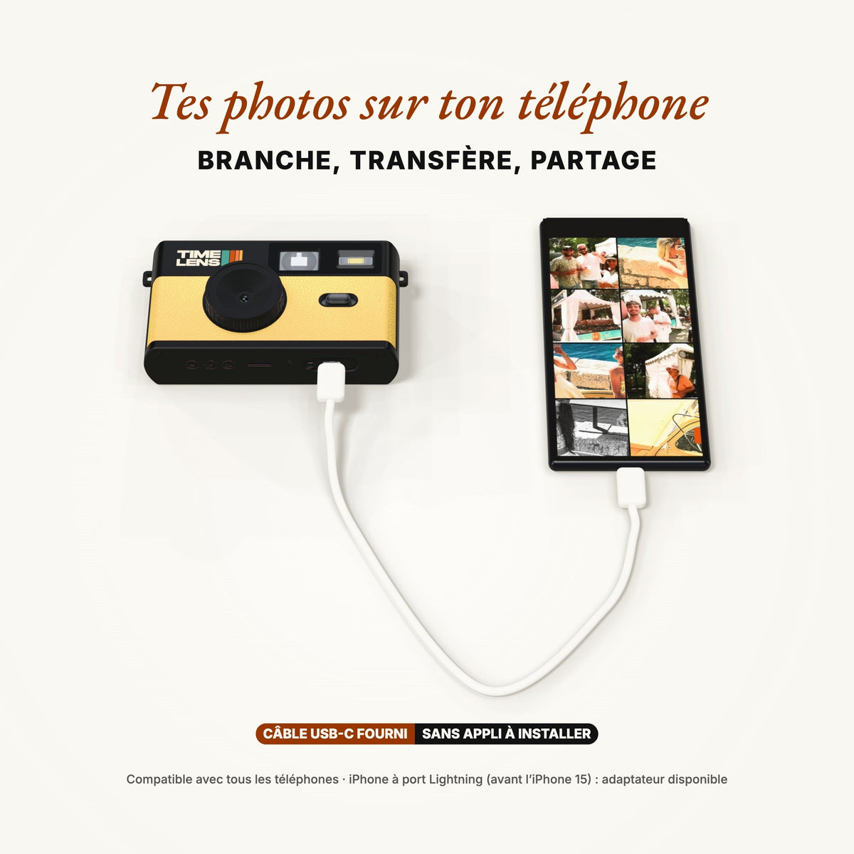 Appareil photo TimeLens® Jaune - TIME LENS - TL0105 -