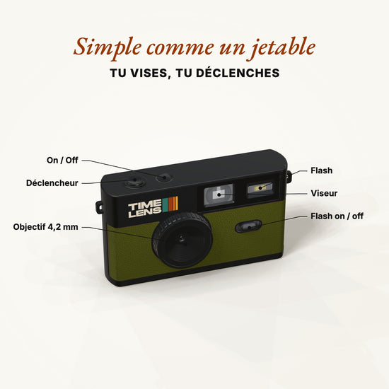 Appareil photo TimeLens® Kaki - TIME LENS - TL0108 -