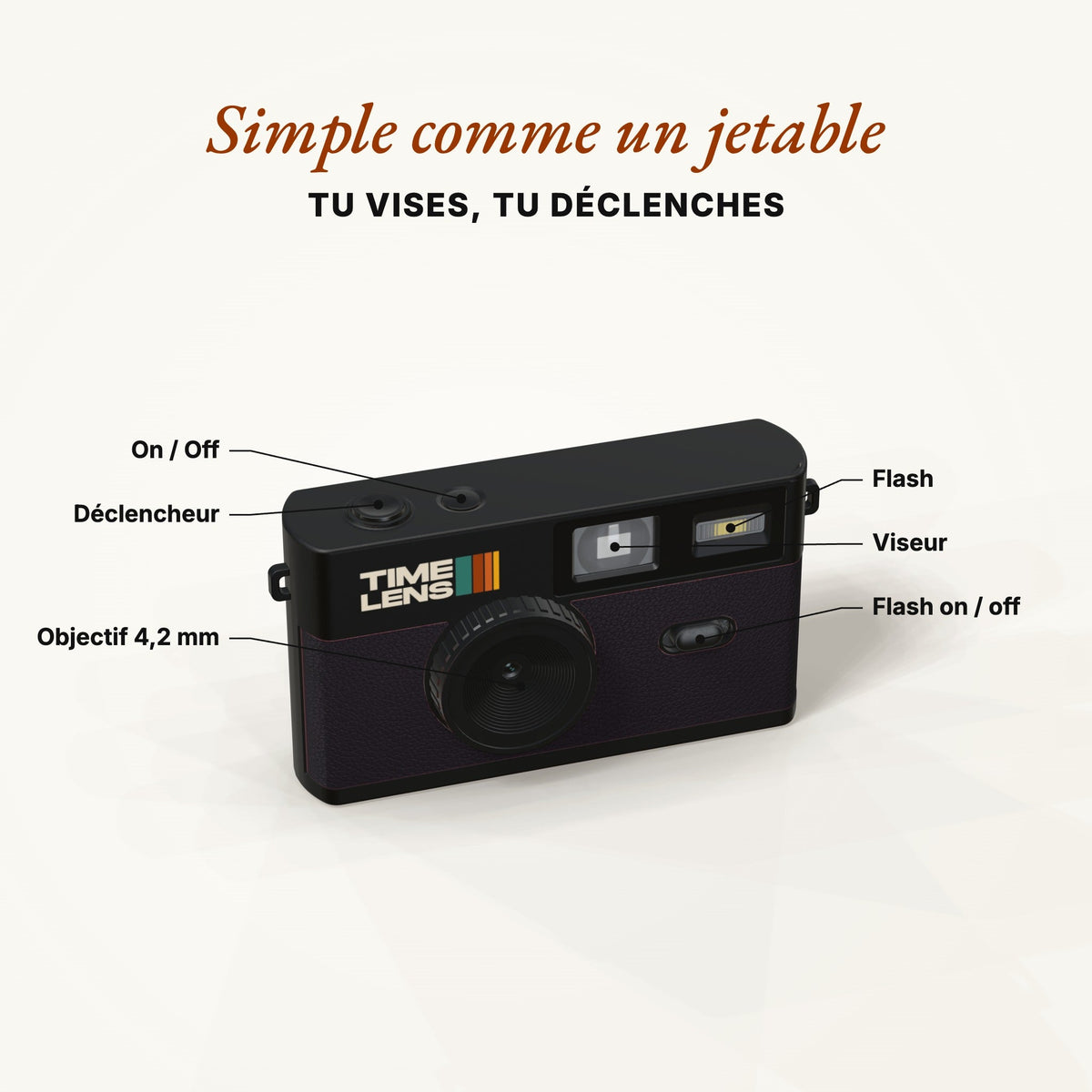 Appareil photo TimeLens® Noir