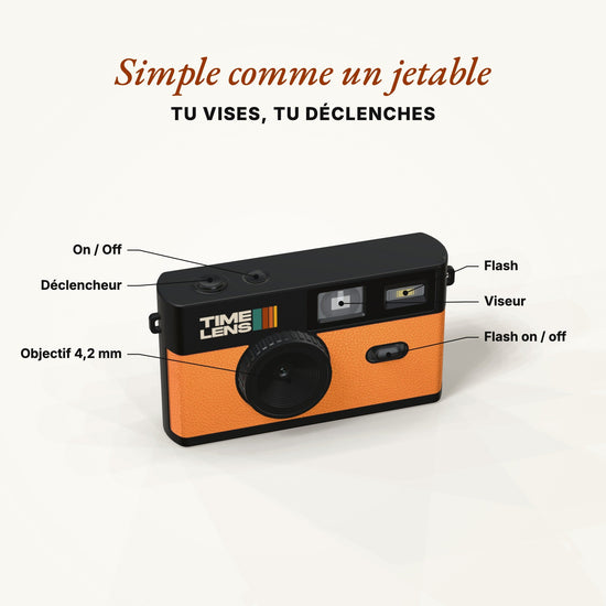 Appareil photo TimeLens® Orange - TIME LENS - TL0102 -