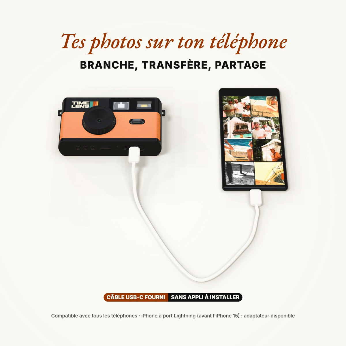 Appareil photo TimeLens® Orange - TIME LENS - TL0102 -