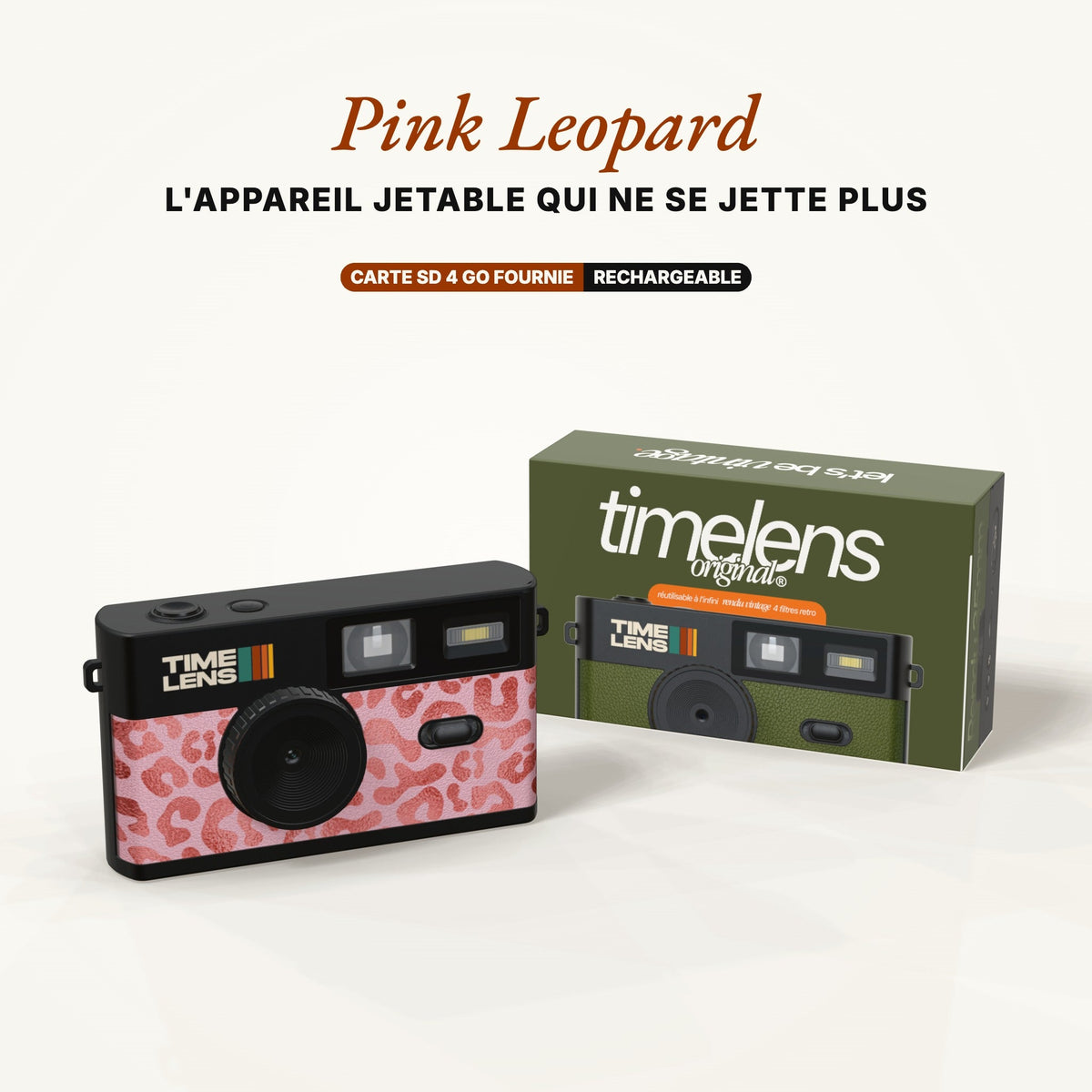 Appareil photo TimeLens® Pink Leopard - TIME LENS - TL0112 -