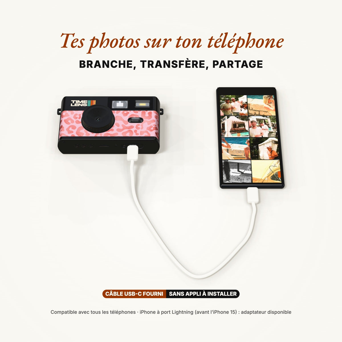 Appareil photo TimeLens® Pink Leopard - TIME LENS - TL0112 -