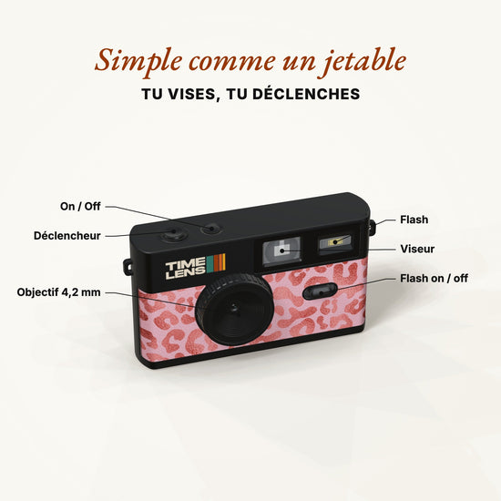 Appareil photo TimeLens® Pink Leopard - TIME LENS - TL0112 -