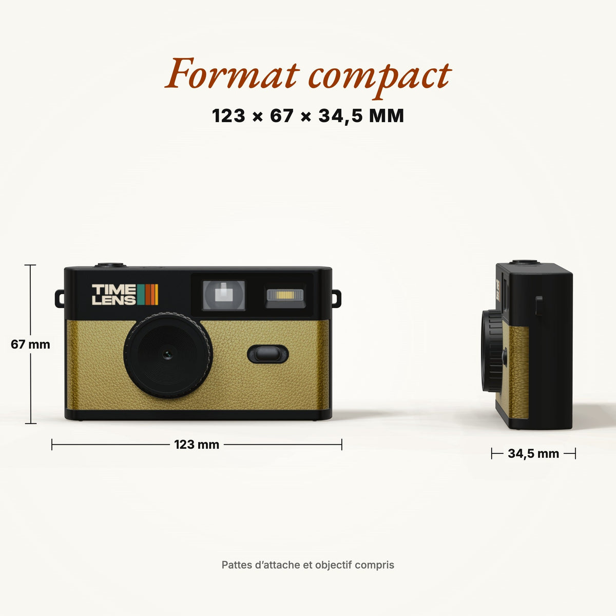 Appareil photo TimeLens® POP EDITION 80's Gold - TIME LENS - TL0201 -