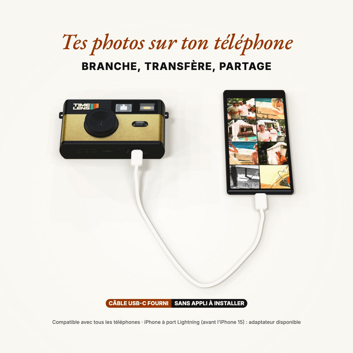 Appareil photo TimeLens® POP EDITION 80's Gold - TIME LENS - TL0201 -