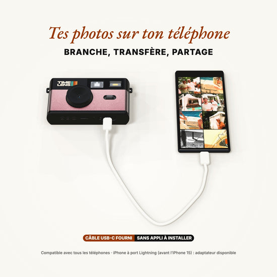 Appareil photo TimeLens® POP EDITION 80's PINK GOLD - TIME LENS - TL0202 -