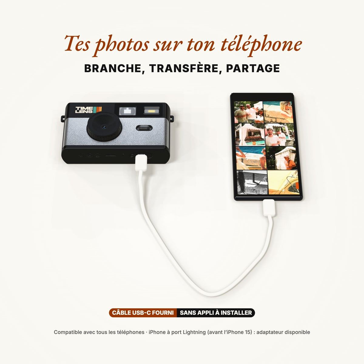 Appareil photo TimeLens® POP EDITION 80's SILVER - TIME LENS - TL0203 -