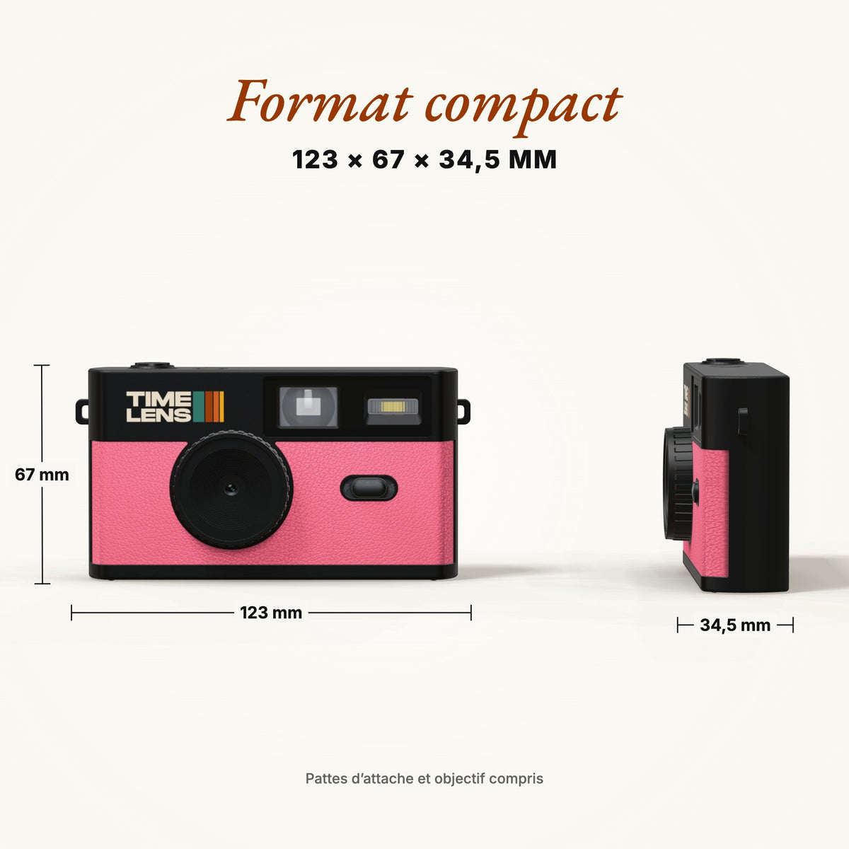 Appareil photo TimeLens® Noir & Rose
