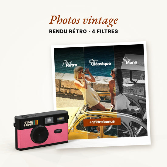 Appareil photo TimeLens® Noir & Rose