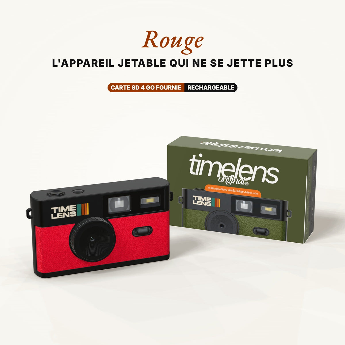 Appareil photo TimeLens® Rouge - TIME LENS - TL0107 -
