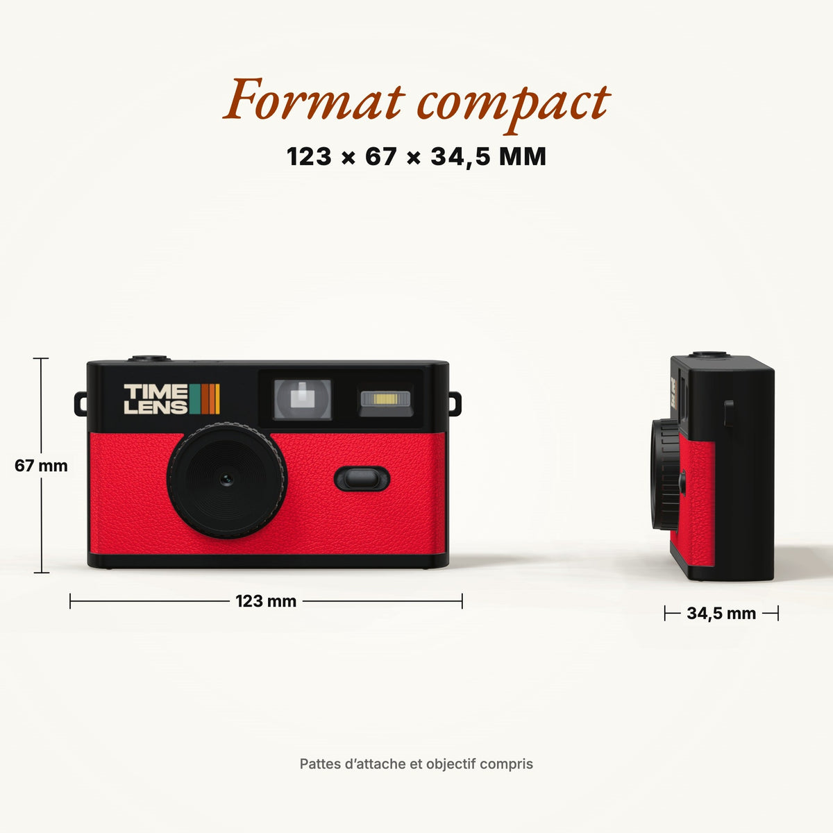 Appareil photo TimeLens® Rouge - TIME LENS - TL0107 -