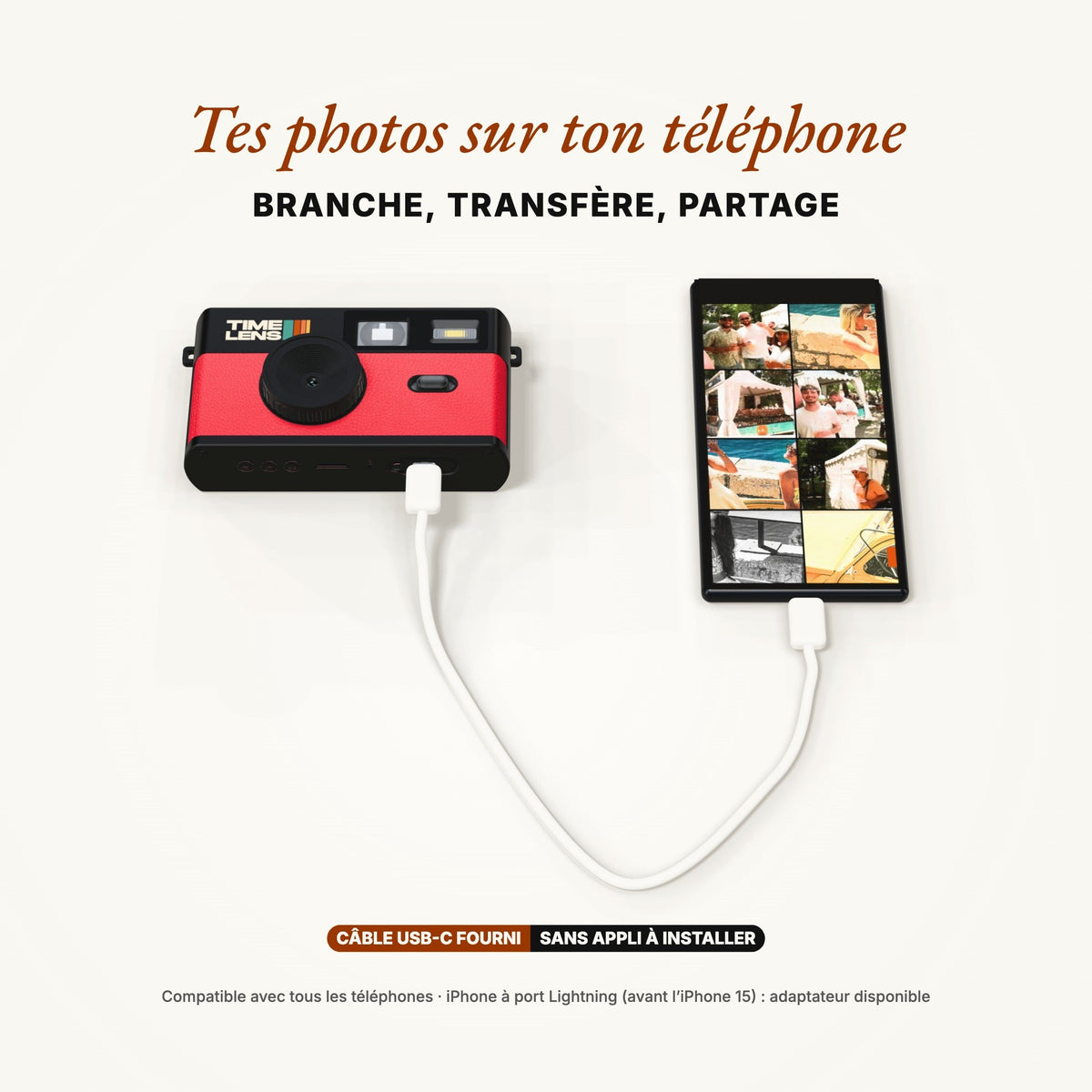 Appareil photo TimeLens® Rouge - TIME LENS - TL0107 -