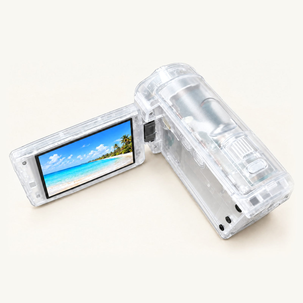 TimeLens® Replay Blanc, écran rabattable ouvert