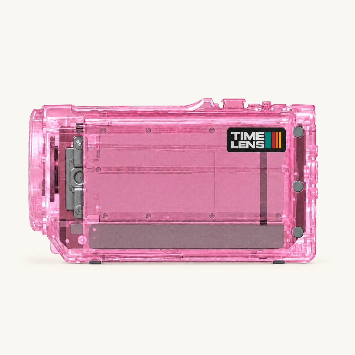 TimeLens® Replay Rose vu de profil, coque transparente