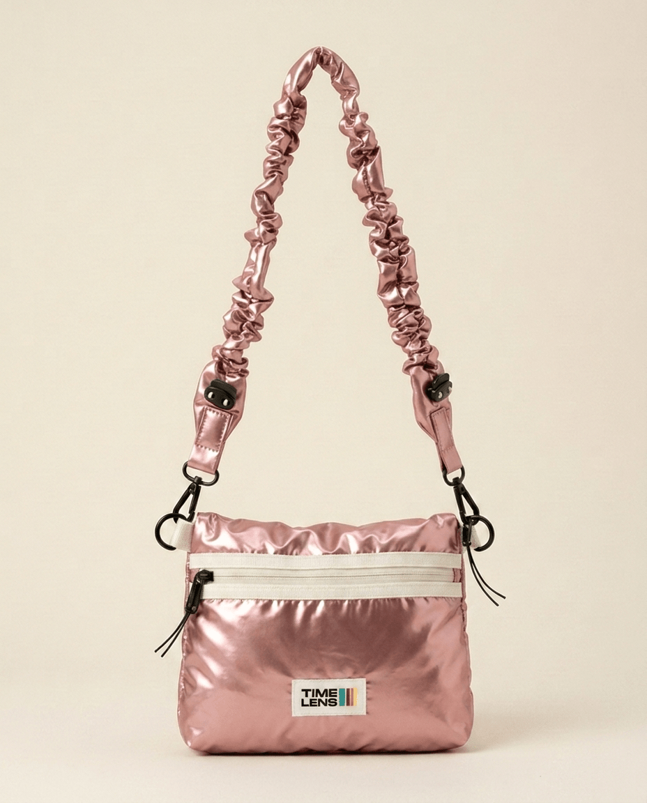 Sacoche 80's Pink Gold - TIME LENS - TL-SACO-PKG80 -