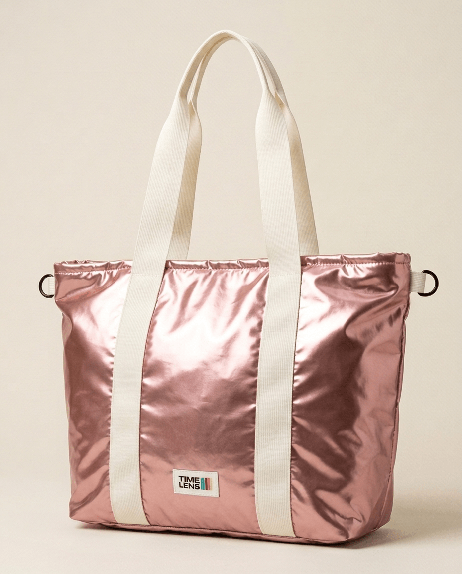 Tote Bag 80's Pink Gold - TIME LENS - TL-TOTE-PKG80 -