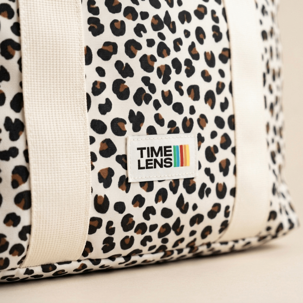Tote Bag Cream Leopard - TIME LENS - TL-TOTE-CRLEO -